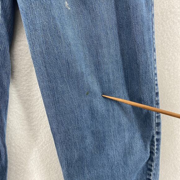 EILEEN FISHER Pants XS Tencel Organic Cotton Chambray Utility Tapered Ankle Blue - Picture 12 of 16